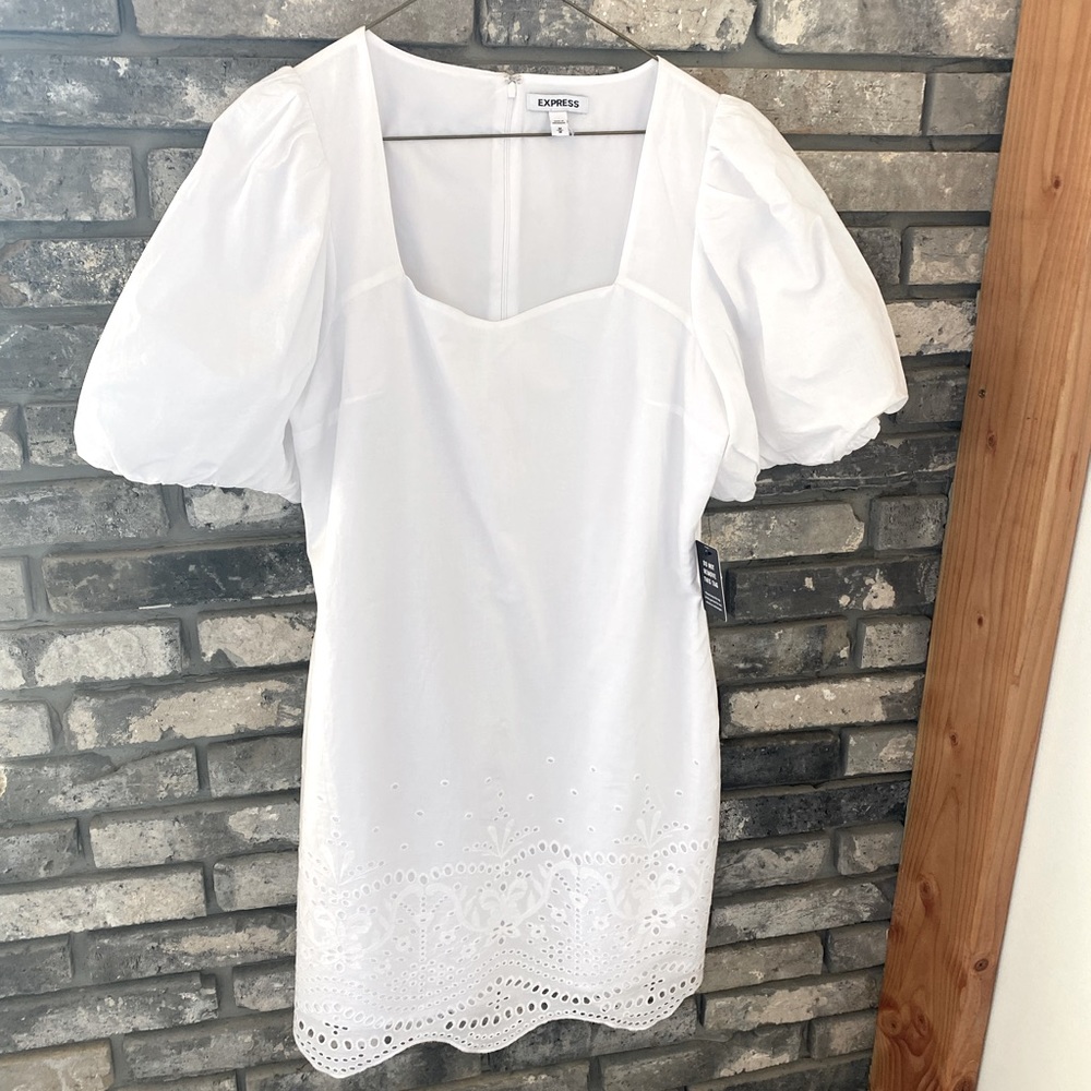 EXPRESS Country white eyelet dress-NWOT